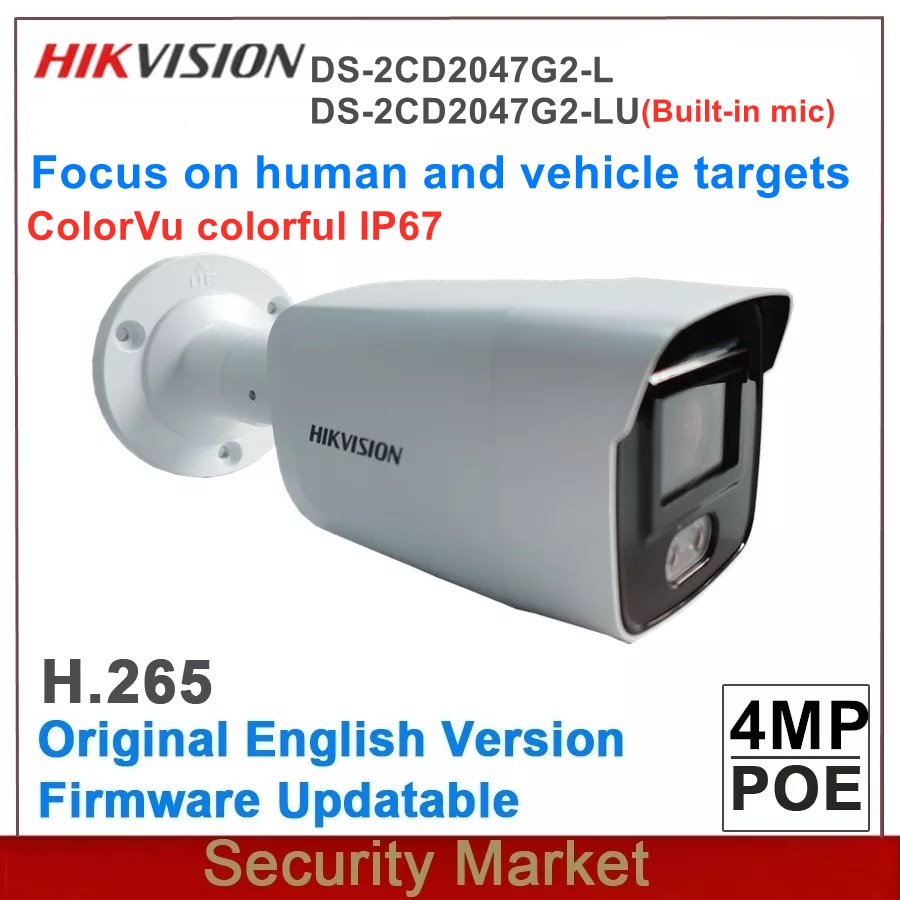Hikvision DS-2CD2047G2-LU POE 4MP ColorVu  ̴..